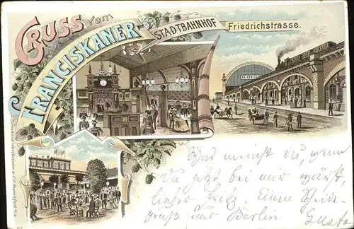 Berlin Friedrichstrasse Gasthaus Franziskaner am Bahnhof Kat. Berlin