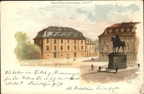 Weimar Thueringen Grossherzogl. Bibliothek / Weimar /Weimar Stadtkreis