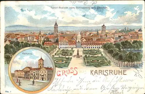 Karlsruhe Rathaus  Kat. Karlsruhe