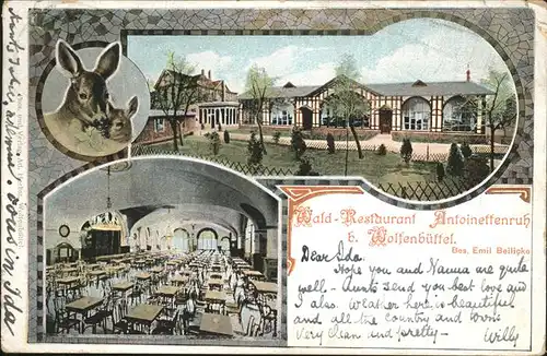 Wolfenbuettel Wald Restaurant Antoinettenruh Kat. Wolfenbuettel