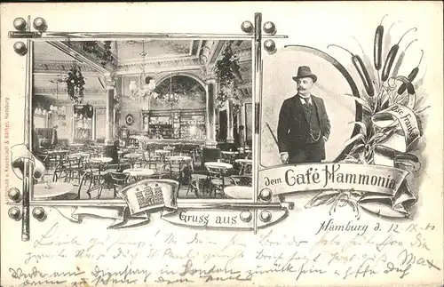 Hamburg Cafe Hammonia Kat. Hamburg