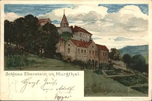 Gernsbach Schloss Eberstein Murgtal Kat. Gernsbach