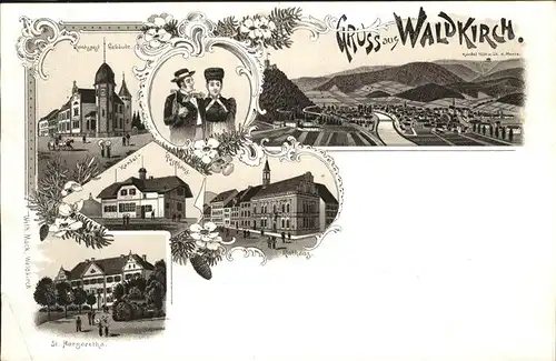 Waldkirch Breisgau Reichspost Gebaeude Kandel Rasthaus St. Margaretha Kat. Waldkirch