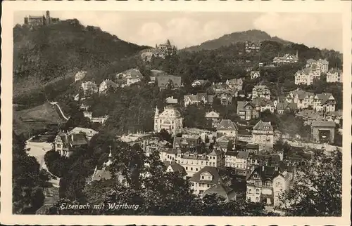 Eisenach Thueringen Teilansicht mit Wartburg Kat. Eisenach