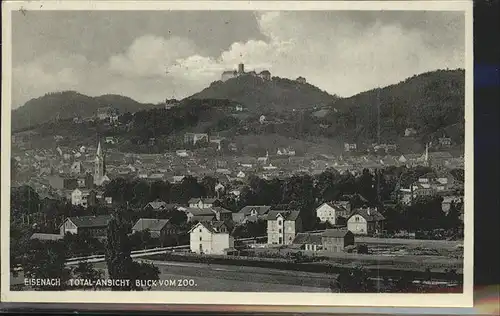 Eisenach Thueringen Totalansicht mit Wartburg Kat. Eisenach