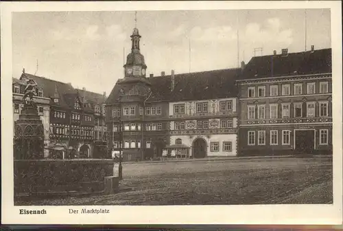 Eisenach Thueringen Markplatz Brunnen Kat. Eisenach