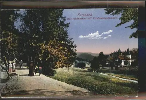Eisenach Thueringen Johannistal mit Feodorenpromenade Kat. Eisenach