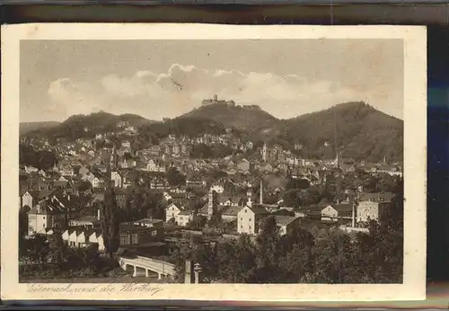 Eisenach Thueringen Panorama mit Wartburg Kat. Eisenach