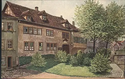 Eisenach Thueringen Johann Sebastian Bach Hause Kuenstlerkarte Kat. Eisenach