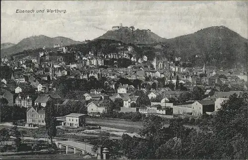 Eisenach Thueringen Panorama mit Wartburg Kat. Eisenach