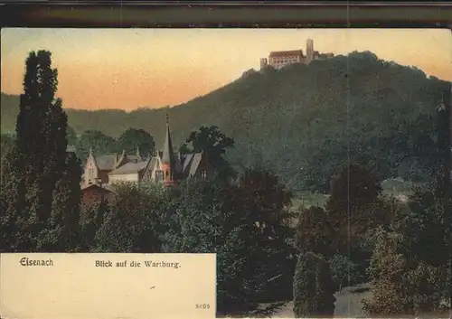 Eisenach Thueringen Panorama mit Wartburg Kat. Eisenach