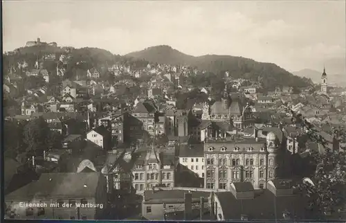 Eisenach Thueringen Teilansicht mit Wartburg Kat. Eisenach