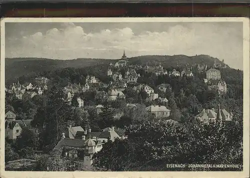 Eisenach Thueringen Panorama Johannistal und Marienhoehe Kat. Eisenach