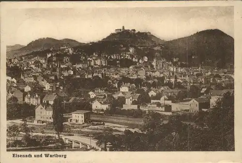 Eisenach Thueringen Panorama mit Wartburg Kat. Eisenach