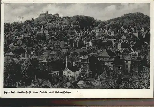 Eisenach Thueringen Panorama mit Wartburg Kat. Eisenach