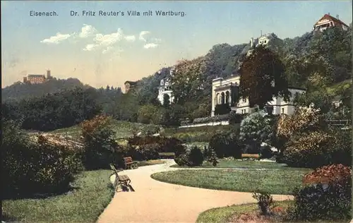 Eisenach Thueringen Reuter Villa mit Wartburg Kat. Eisenach