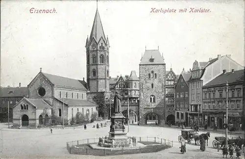 Eisenach Thueringen Karlsplatz mit Karlstor Kat. Eisenach