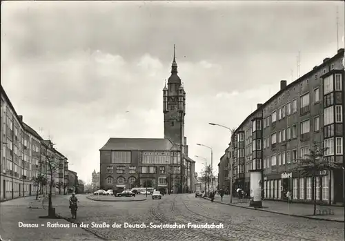 Dessau-Rosslau Rathaus Strasse der Deutsch Sowjetischen Freundschaft / Dessau-Rosslau /Anhalt-Bitterfeld LKR