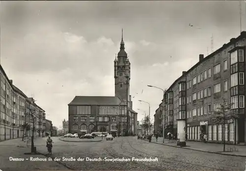 Dessau-Rosslau Rathaus Strasse der Deutsch Sowjetischen Freundschaft / Dessau-Rosslau /Anhalt-Bitterfeld LKR