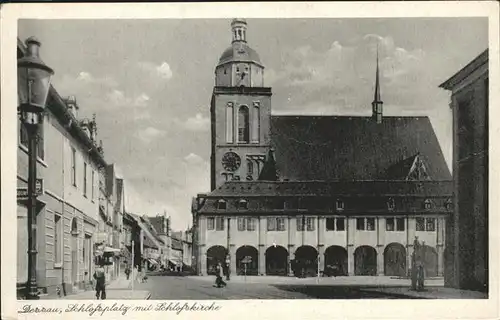 Dessau-Rosslau Schlossplatz mit Schlosskirche / Dessau-Rosslau /Anhalt-Bitterfeld LKR