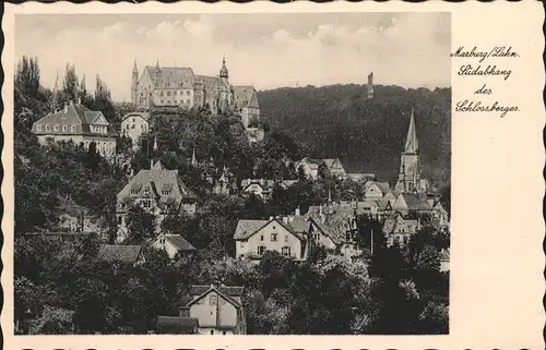 Marburg Lahn Suedhang des Schlossberges Kat. Marburg