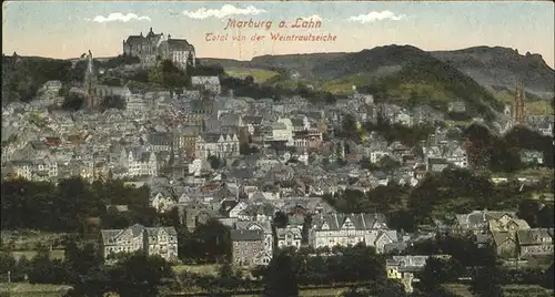 Marburg Lahn Blick von der Weintrautseiche Kat. Marburg