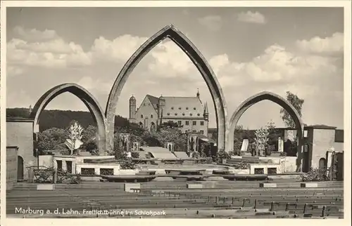 Marburg Lahn Freilichtbuehne im Schlosspark Kat. Marburg