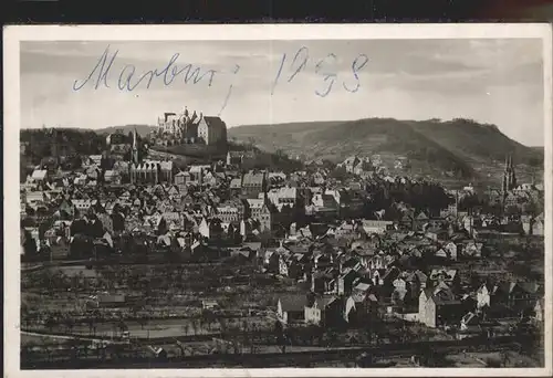 Marburg Lahn Blick von der Weintrautseiche Kat. Marburg