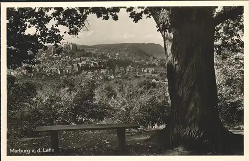 Marburg Lahn Blick von der Weintrautseiche Kat. Marburg