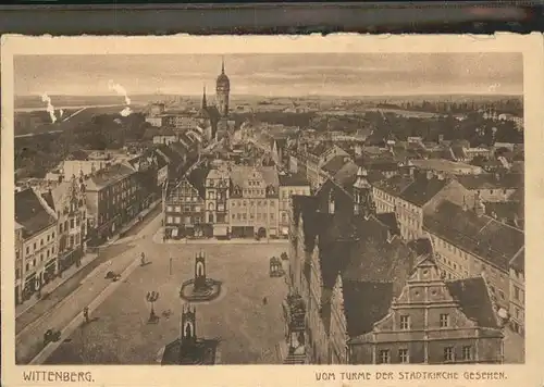 Wittenberg Lutherstadt Blick vom Turm der Stadtkirche / Wittenberg /Wittenberg LKR