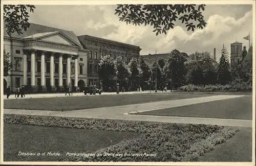 Dessau-Rosslau Parkanlagen anstelle des frueheren Palais / Dessau-Rosslau /Anhalt-Bitterfeld LKR