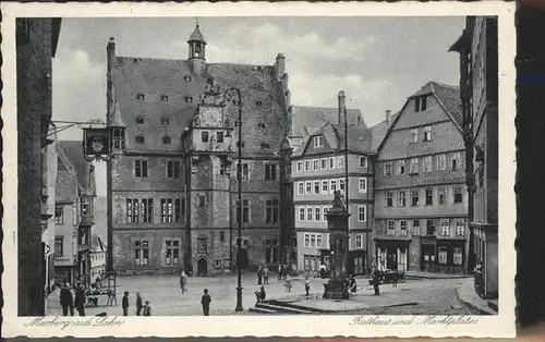 Marburg Lahn Rathaus und Marktplatz Kat. Marburg