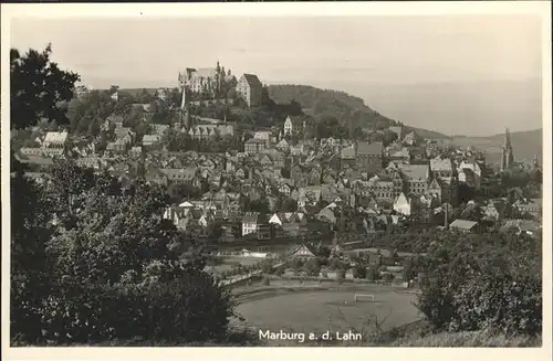 Marburg Lahn Panorama mit Schloss Kat. Marburg