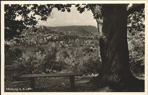 Marburg Lahn Blick von der Weintrautseiche Kat. Marburg