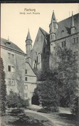 Marburg Lahn Schloss westl Eingang Kat. Marburg