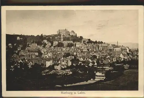 Marburg Lahn Panorama mit Schloss Feldpost Kat. Marburg