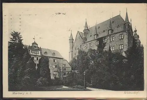 Marburg Lahn Schlosshof Kat. Marburg