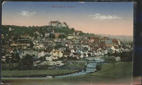 Marburg Lahn Panorama mit Schloss Feldpost Kat. Marburg