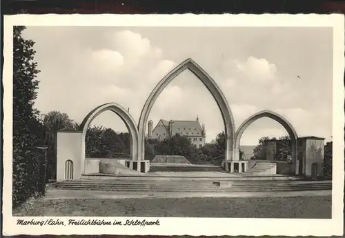 Marburg Lahn Freilichtbuehne im Schlosspark Kat. Marburg