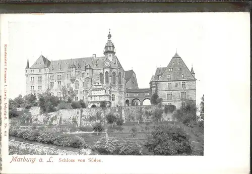 Marburg Lahn Schloss Suedseite Kat. Marburg