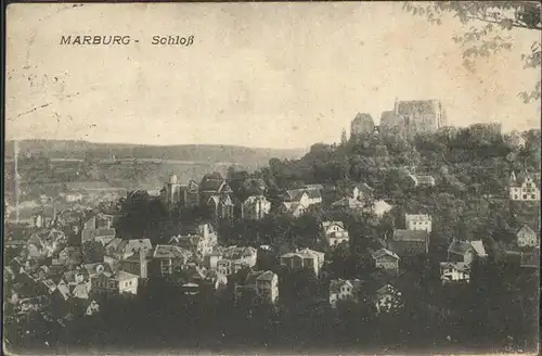 Marburg Lahn Schloss mit Umgebung Feldpost Kat. Marburg