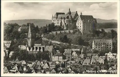 Marburg Lahn Schloss und Kirche Kat. Marburg