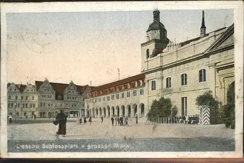 Dessau-Rosslau Schlossplatz und grosser Markt / Dessau-Rosslau /Anhalt-Bitterfeld LKR