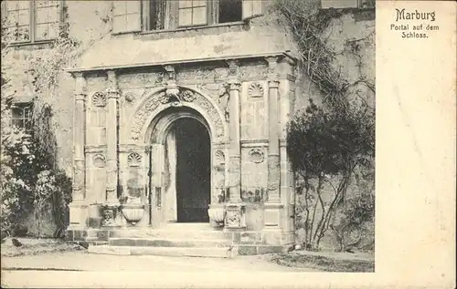 Marburg Lahn Portal auf dem Schloss Kat. Marburg