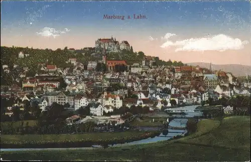 Marburg Lahn Gesamtansicht Kat. Marburg