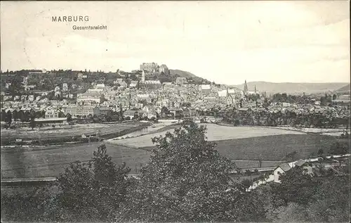 Marburg Lahn Gesamtansicht Kat. Marburg