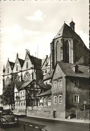 Marburg Lahn Universitaet mit Universitaets Pfarrkirche Kat. Marburg