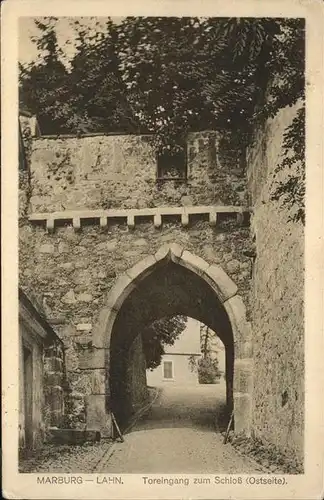 Marburg Lahn Toreingang zum Schloss Ostseite Kat. Marburg