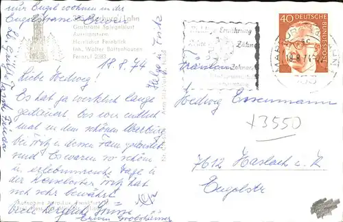 Marburg Lahn Gesamtansicht Kat. Marburg