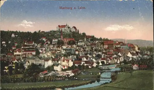 Marburg Lahn Gesamtansicht Feldpost Kat. Marburg